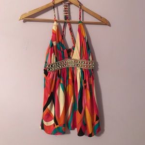 Sky jeweled multicolored tank in perfect condition